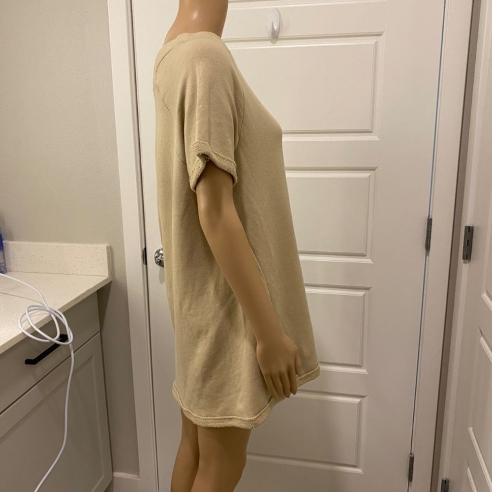United Colors of Benetton Mini Shirt Dress. Tan. Medium - Picture 8 of 13